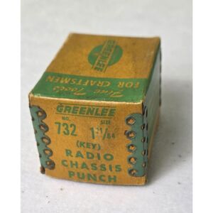 Vintage Greenlee Radio Chassis Punch Key 21/64 READ